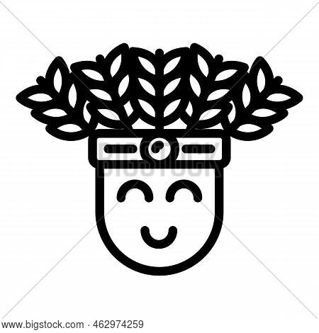 Jakarta Man Icon Outline Vector. City Celebration. World Travel