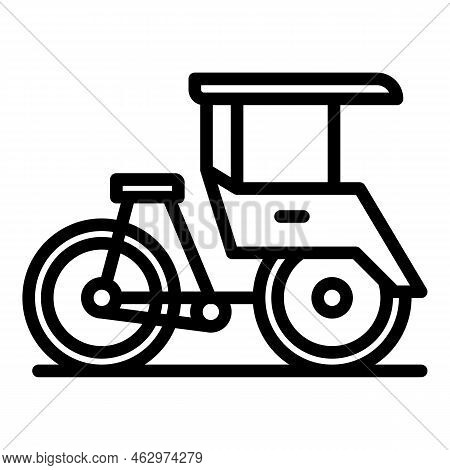 Jakarta Bike Icon Outline Vector. Indonesia City. Travel Tourism