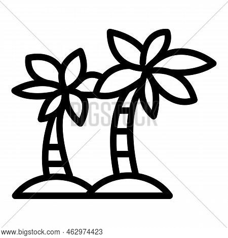 Jakarta Palm Tree Icon Outline Vector. City Monas. Ondel Landscape