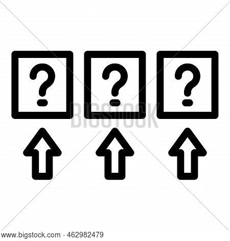 Answer Quiz Icon Outline Vector. Exam Poster. Show Ask Test