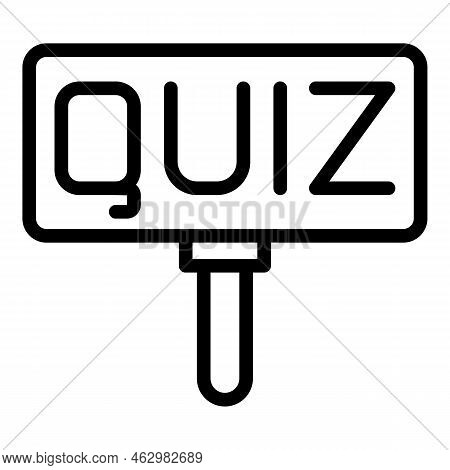 Quiz Banner Icon Outline Vector. Word Education. Badge Test