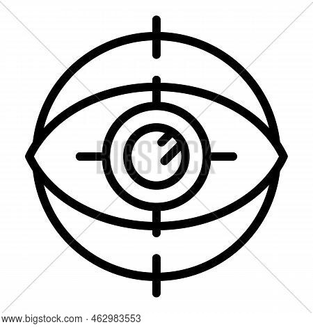 Target Eye Icon Outline Vector. Success Goal. Cyber Report