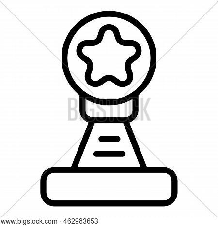 Expert Cup Icon Outline Vector. Business Team. Consult Chart