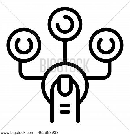 Expert Button Icon Outline Vector. Business Chart. Stock Security