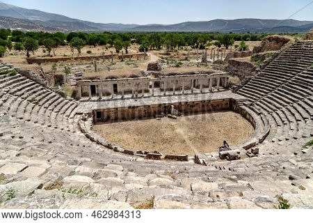 Geyre, Turkey - May 30, 2021: This Is A Preserved Theater In The Ruins Of Hellenic Aphrodisias.