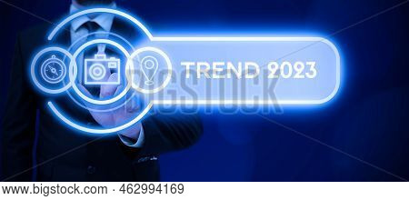Handwriting Text Trend 2023. Conceptual Photo Things That Is Famous For Short Period Of Time In Curr