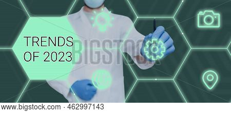 Sign Displaying Trends Of 2023. Business Overview Things That Is Famous For Short Period Of Time In