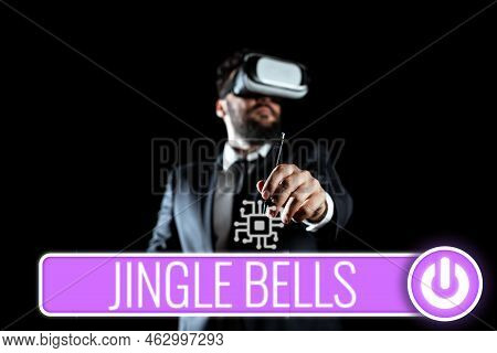 Writing Displaying Text Jingle Bells. Conceptual Photo Most Famous Traditional Christmas Song All Ov