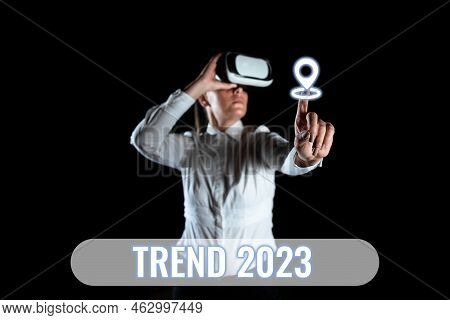 Text Caption Presenting Trend 2023. Business Idea Things That Is Famous For Short Period Of Time In