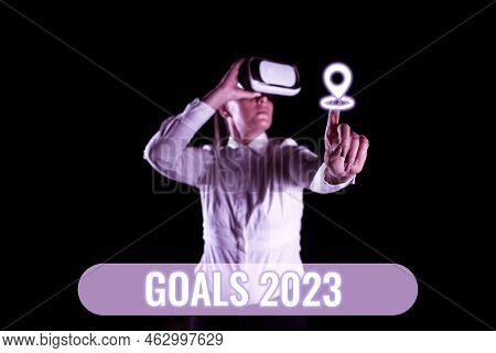 Conceptual Display Goals 2023. Internet Concept Identifying Something You Want To Accomplish