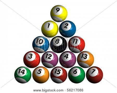 isolated pool balls