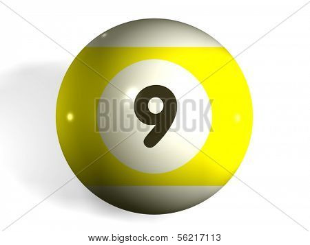 isolated pool ball number 9