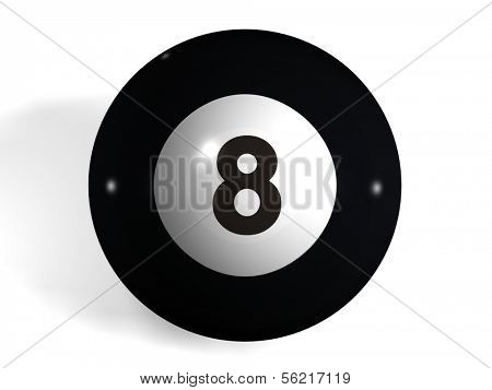 isolated pool ball number 8