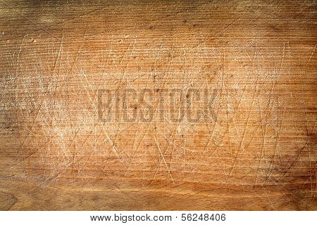 Old grunge wooden cutting kitchen desk board