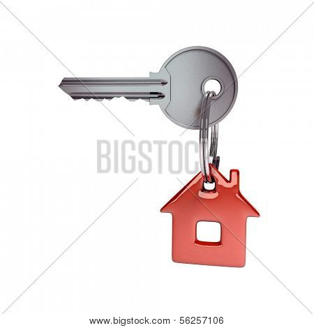 Key  isolated on white. 3d illustration.
