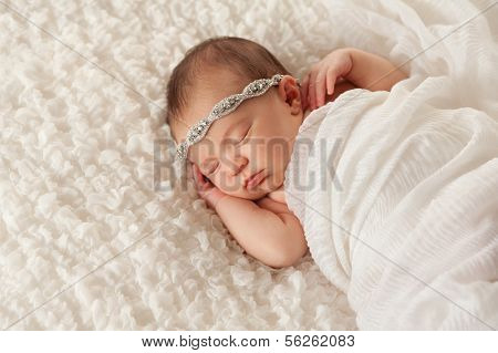Portrait Of An Angelic Newborn Girl