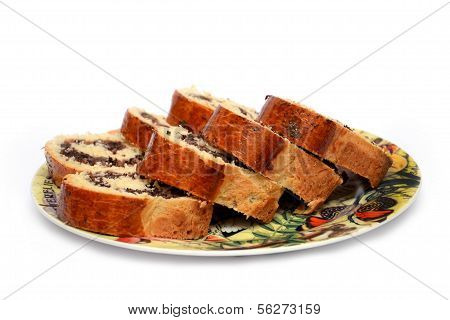Roll With Jam On White Background