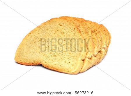 The Bread Cut On White Background