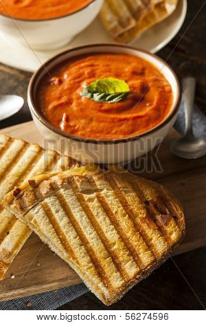 Grilled Cheese Sandwich With Tomato Soup
