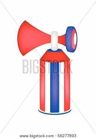 Red, White And Blue Stripe Of Air Horn