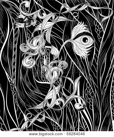 floral bizarre background