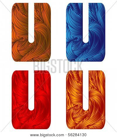 bizarre doodle letter