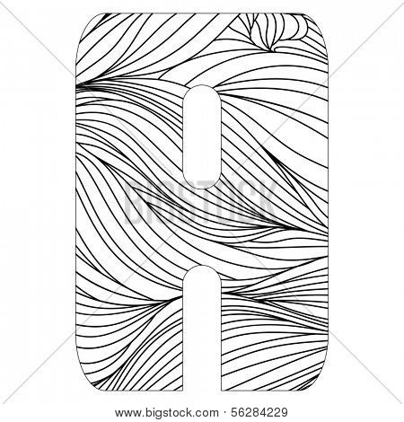 isolated bizarre typescript letter