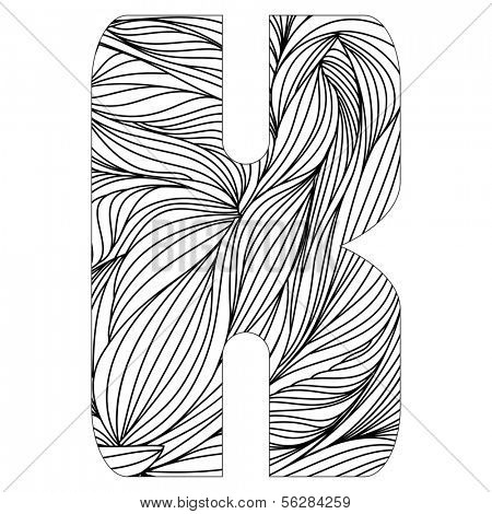 isolated bizarre typescript letter