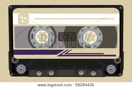 isolated old retro audio tape