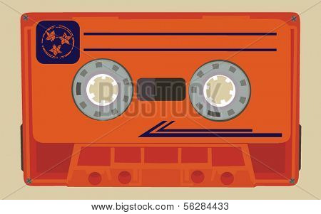 isolated old retro audio tape