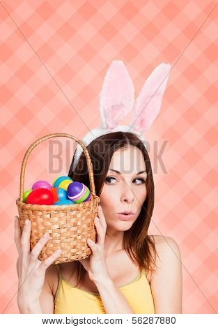 Happy Easter card pink