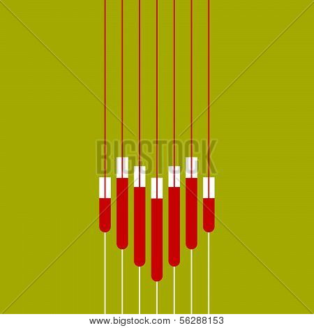 Vector abstract heart of glasses of wine