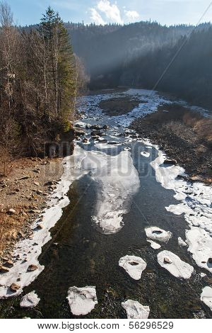 Winter Mountain River