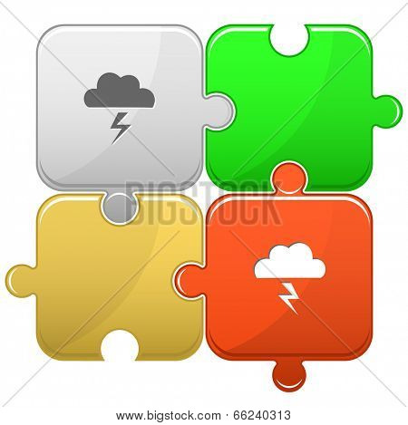 Storm. Vector puzzle.