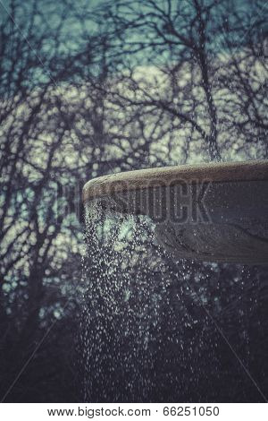 Water fountain in Retiro Park (Parque del Retiro) in Madrid