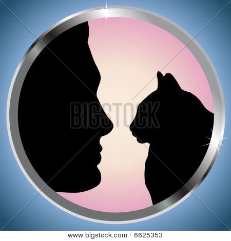 Man en kat