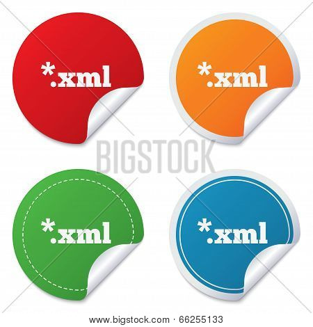 File document icon. Download XML button.