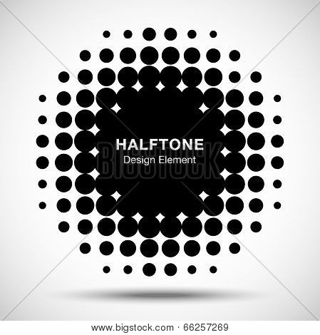Black Abstract Halftone Design Element