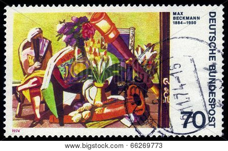 Painting By Max Beckmann, German Expressionist Painter