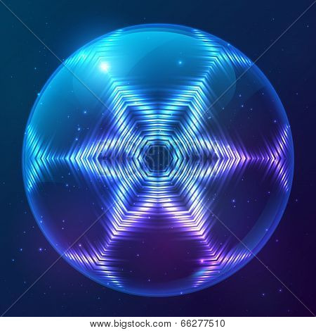 Cosmic shining vector abstract sphere