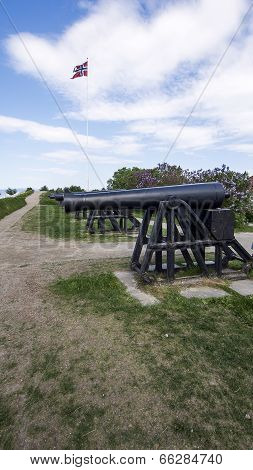 Kristiansten Fortress cannons in Norway