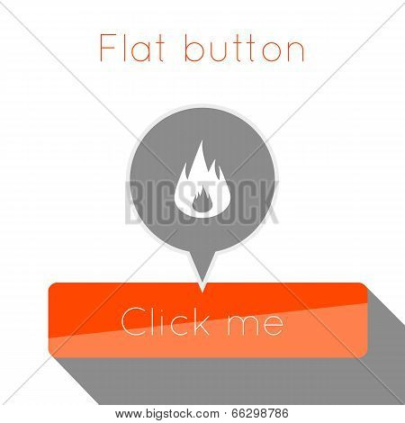 Vector simple flat modern button template design.
