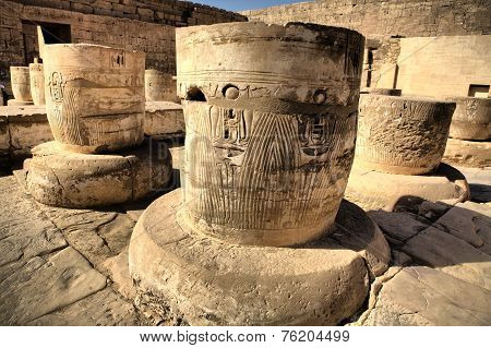 Base Columns At Hypostyle Hall