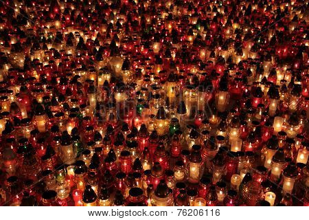 Cemetery candles