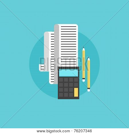 Annual Tax Calculations Flat Icon Illustration