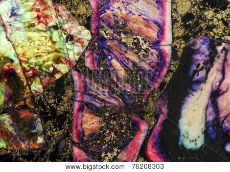 Abstract Graffiti Sea Sediment Agate Pattern
