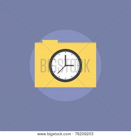 Task Folder Flat Icon Illustration