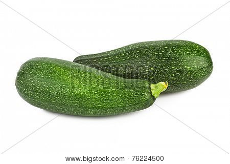 Zucchini courgette isolated on white background