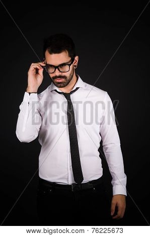 Bearded Man Studio Portrait
