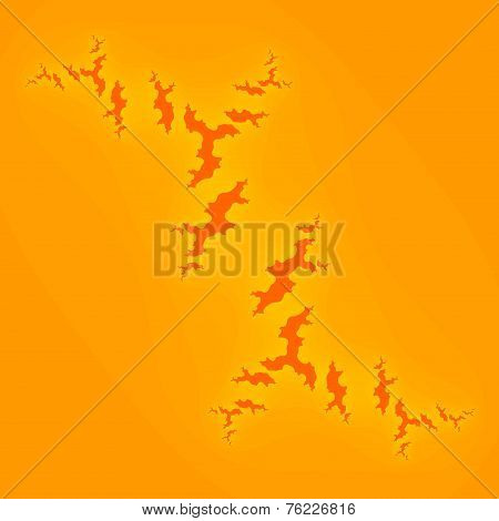 Yellow note paper. Abstract orange background for design artworks. Torn notepaper.